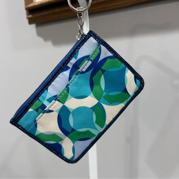 Vibrant Coach Poppy Wristlet card/key wallet - Picture 5 of 9